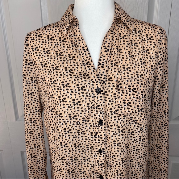 🔥SOLD🔥 The Limited Leopard Print Button Down Shirt Small - Picture 3 of 16